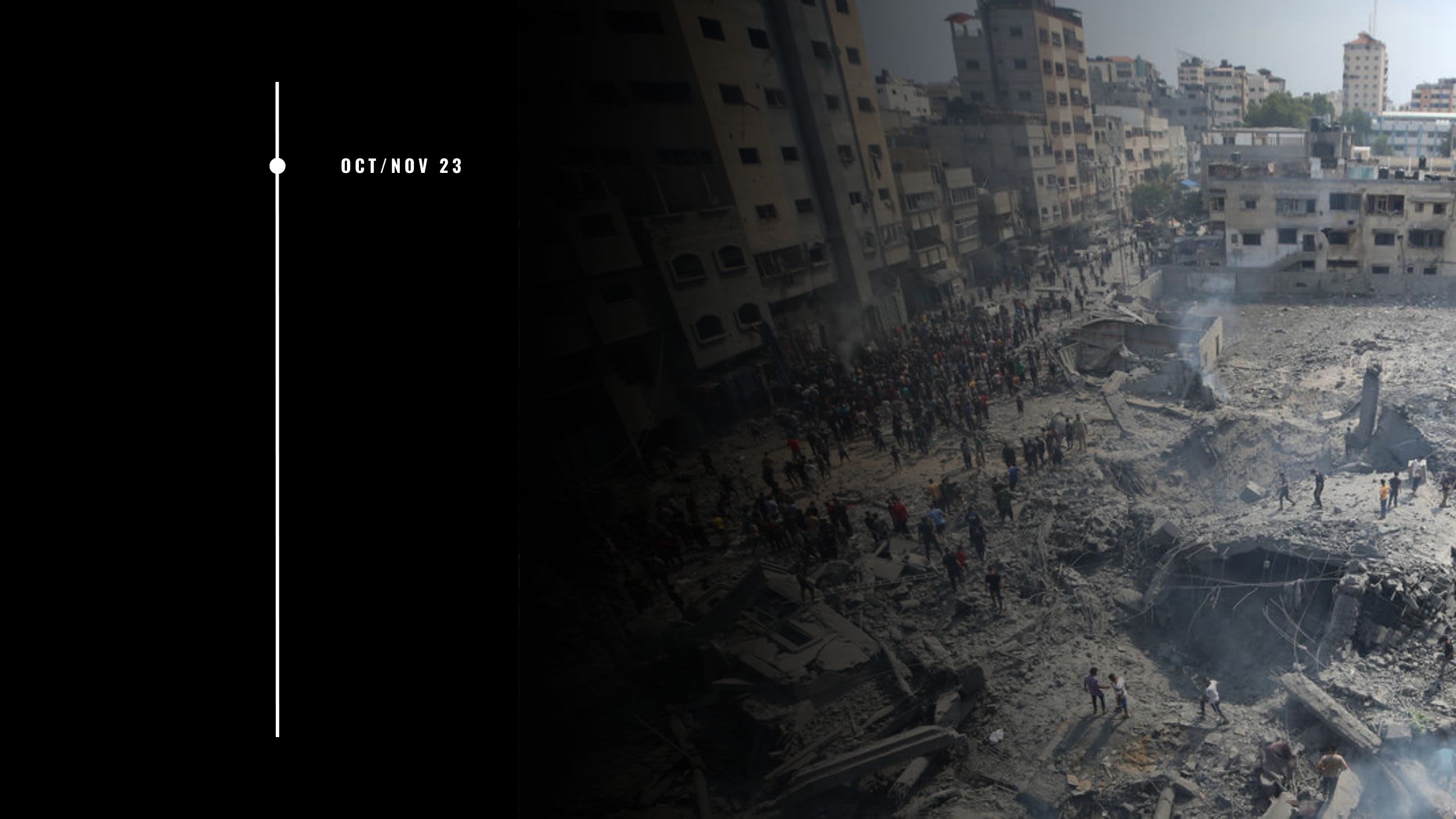Aerial view of destruction in Gaza City